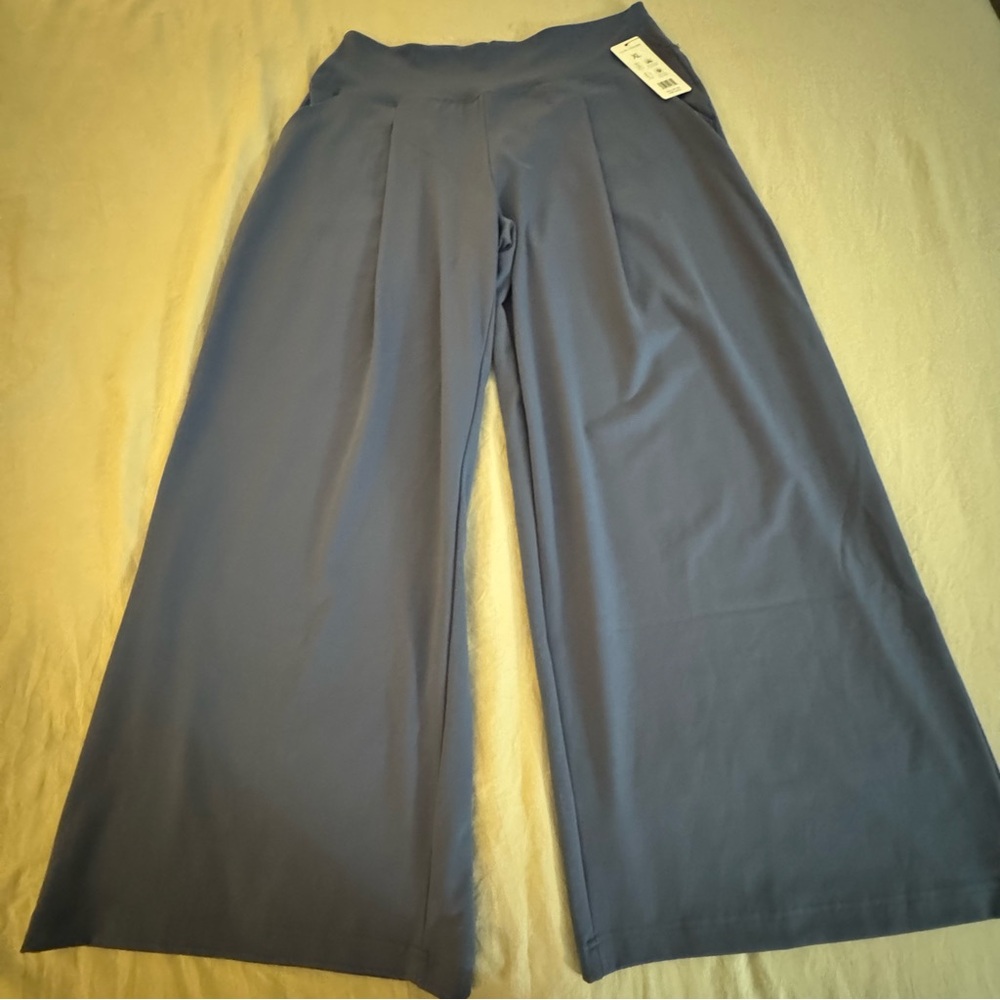 NWT NEW Harmony Balance Women’s High-Rise Wide-Leg Pants Yoga Pilates XL Blue